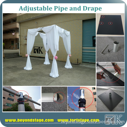 Square Wedding Backdrop Curtain Poles With Pipe and Drape Kits